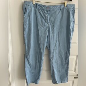 Crown and Ivy Charlotte Curvy Cropped Pants Light Blue Size 18W